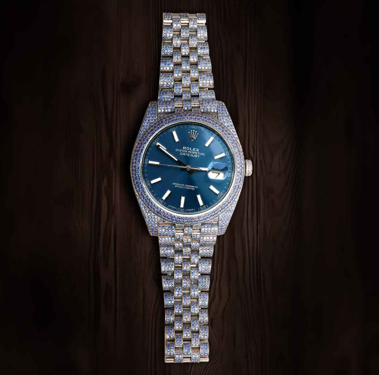 Rolex DateJust (THB fabriek 6/10 originele onderdelen) - VVS Moissanite