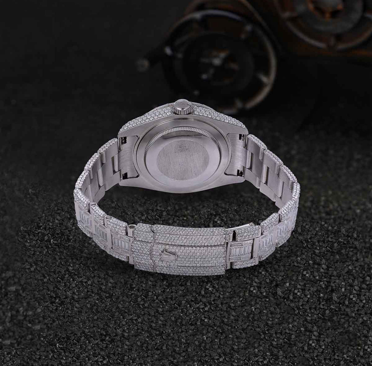 Rolex Silver DateJust (THB Fabriek 6/10 originele onderdelen) - VVS Moissanite