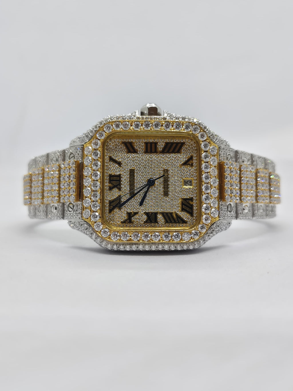 Cartier Santos ( Iced out ) - VVS Moissanite
