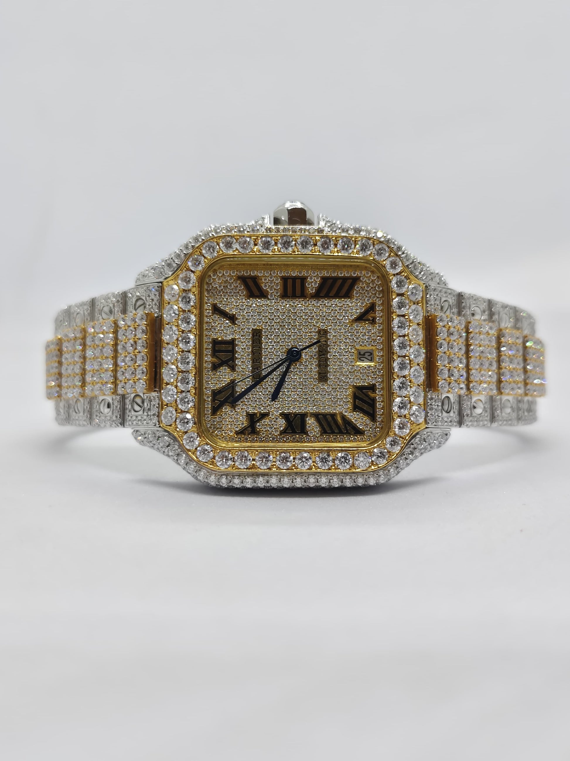 Cartier Santos ( Iced out ) - VVS Moissanite
