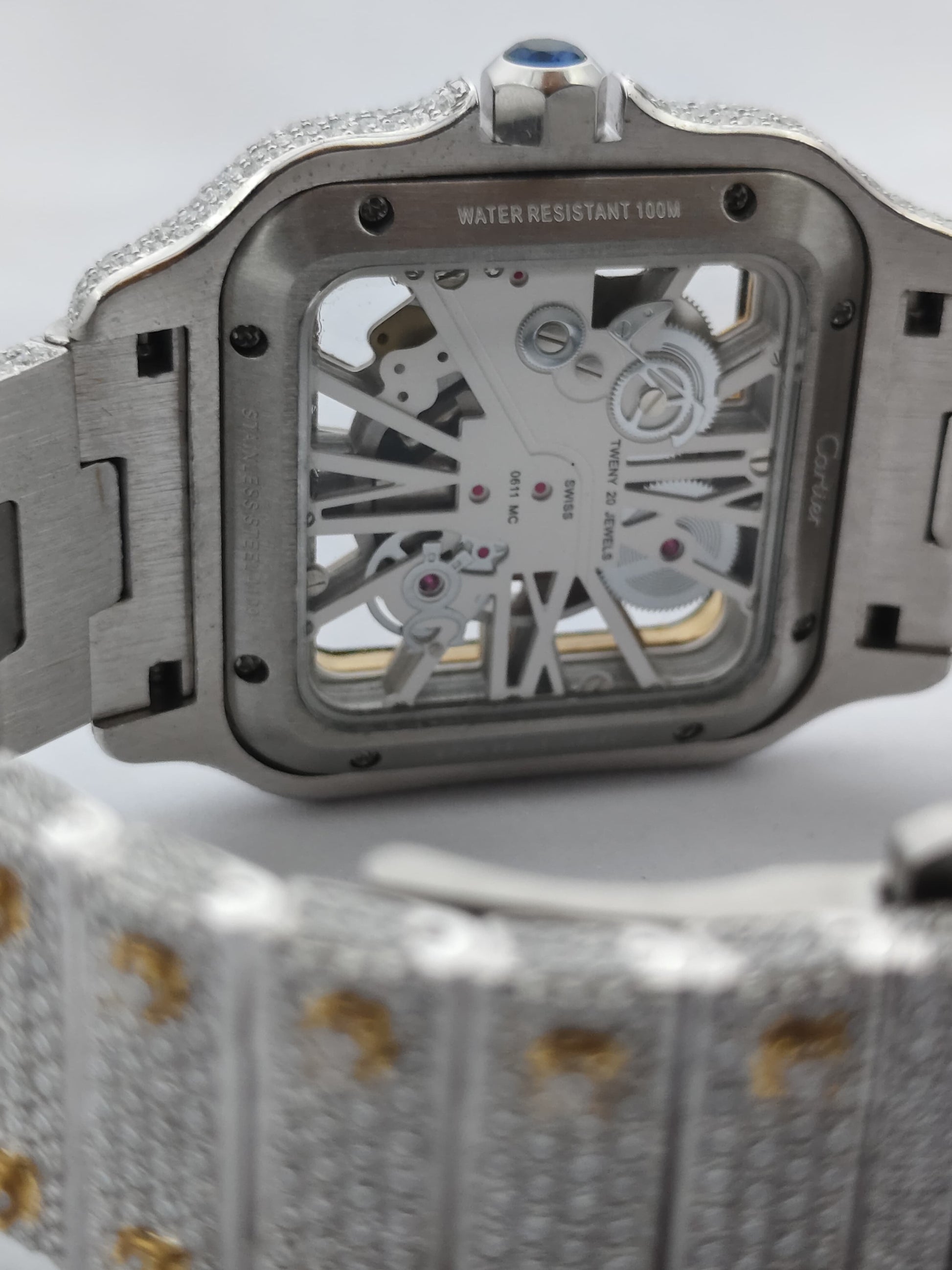 Cartier Santos ( Iced out ) - VVS Moissanite