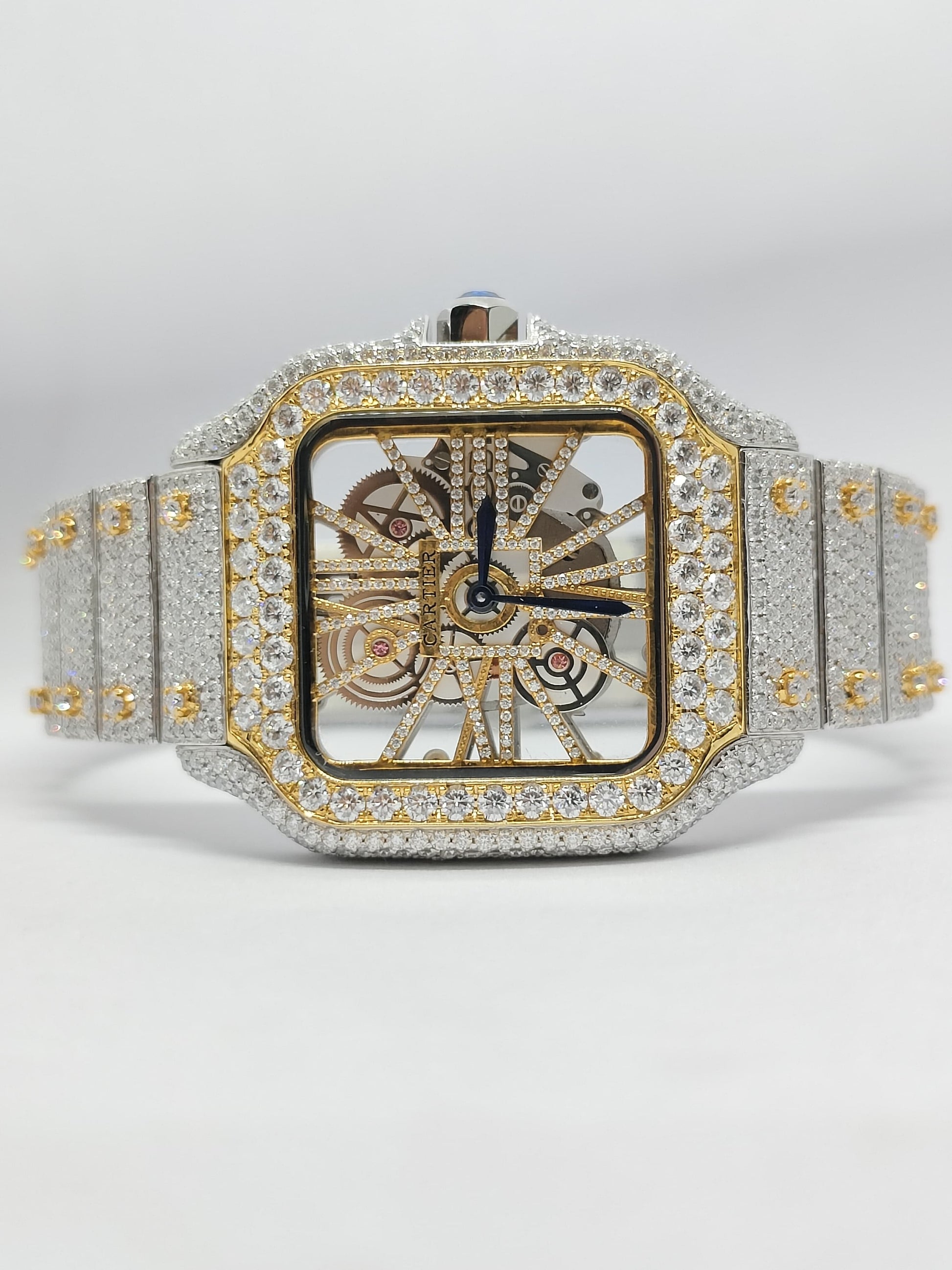 Cartier Santos ( Iced out ) - VVS Moissanite