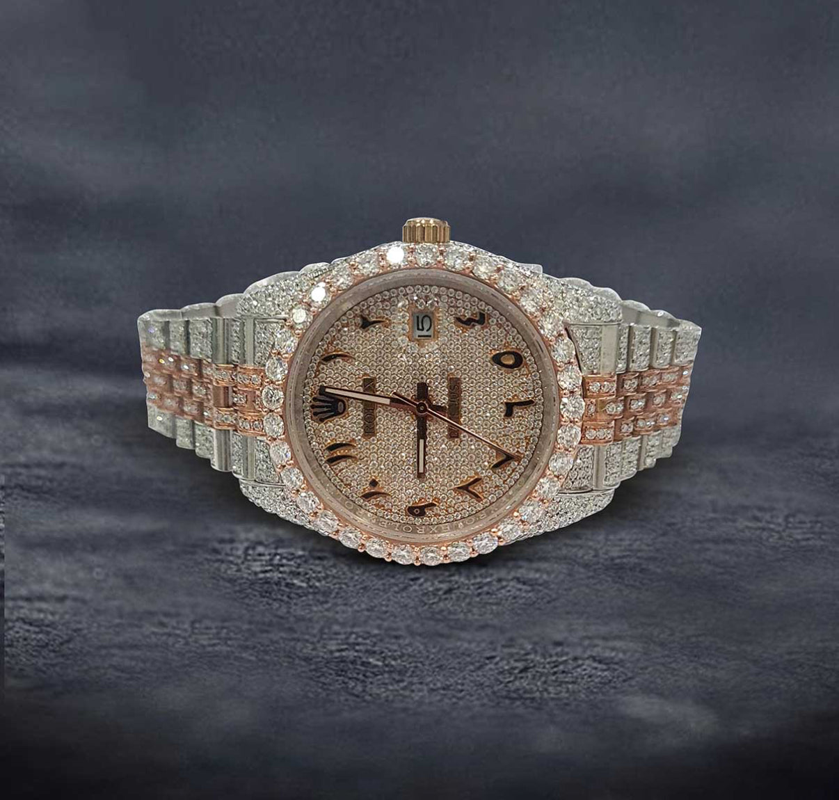 Rolex DateJust (THB fabriek met 6/10 originele onderdelen) - VVS Moissanite