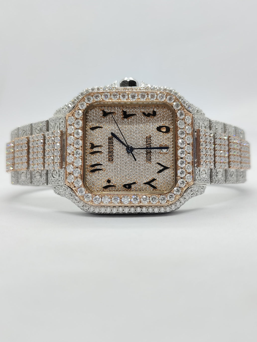 Cartier Santos ( Iced out ) - VVS Moissanite