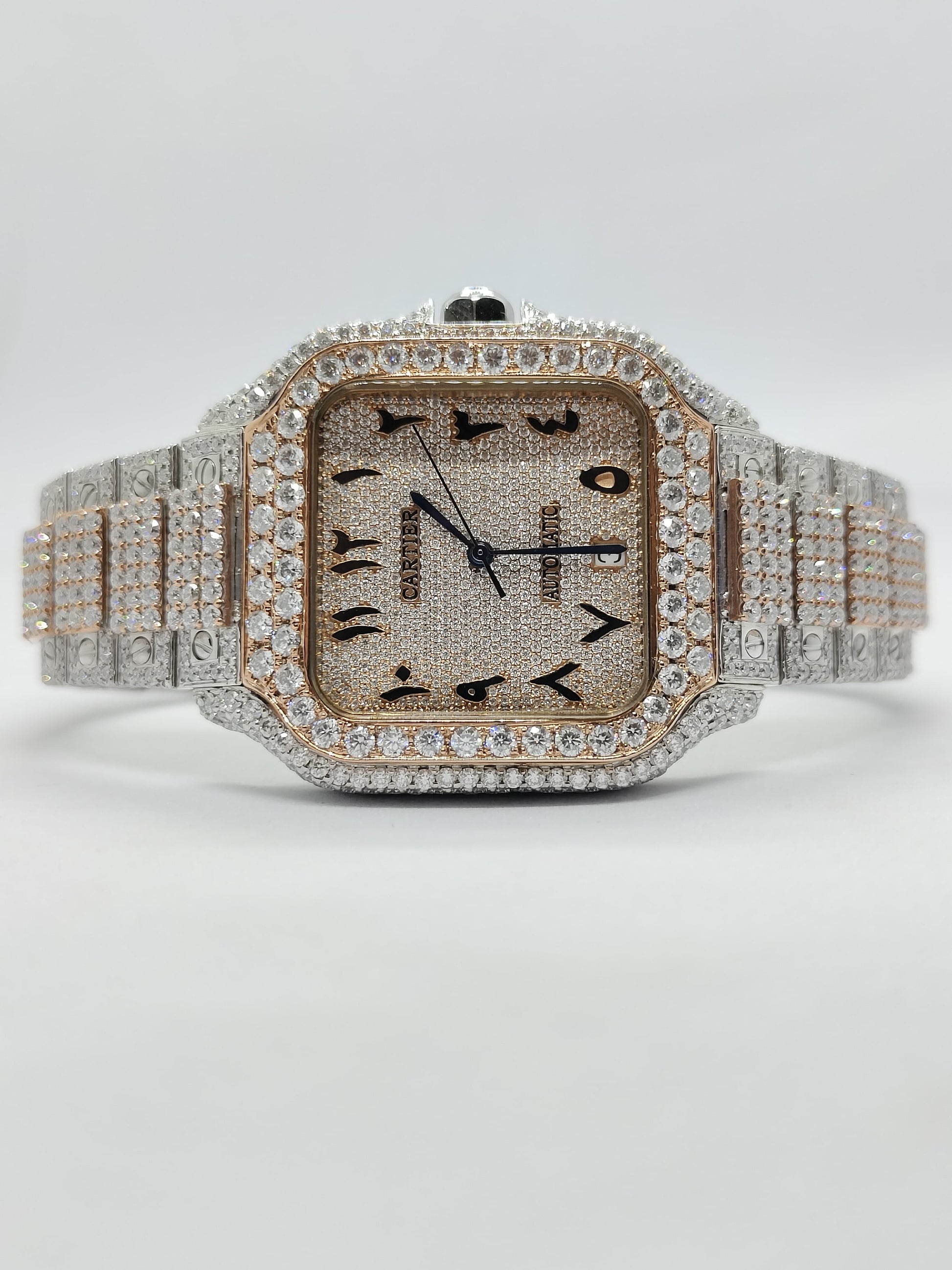 Cartier Santos ( Iced out ) - VVS Moissanite