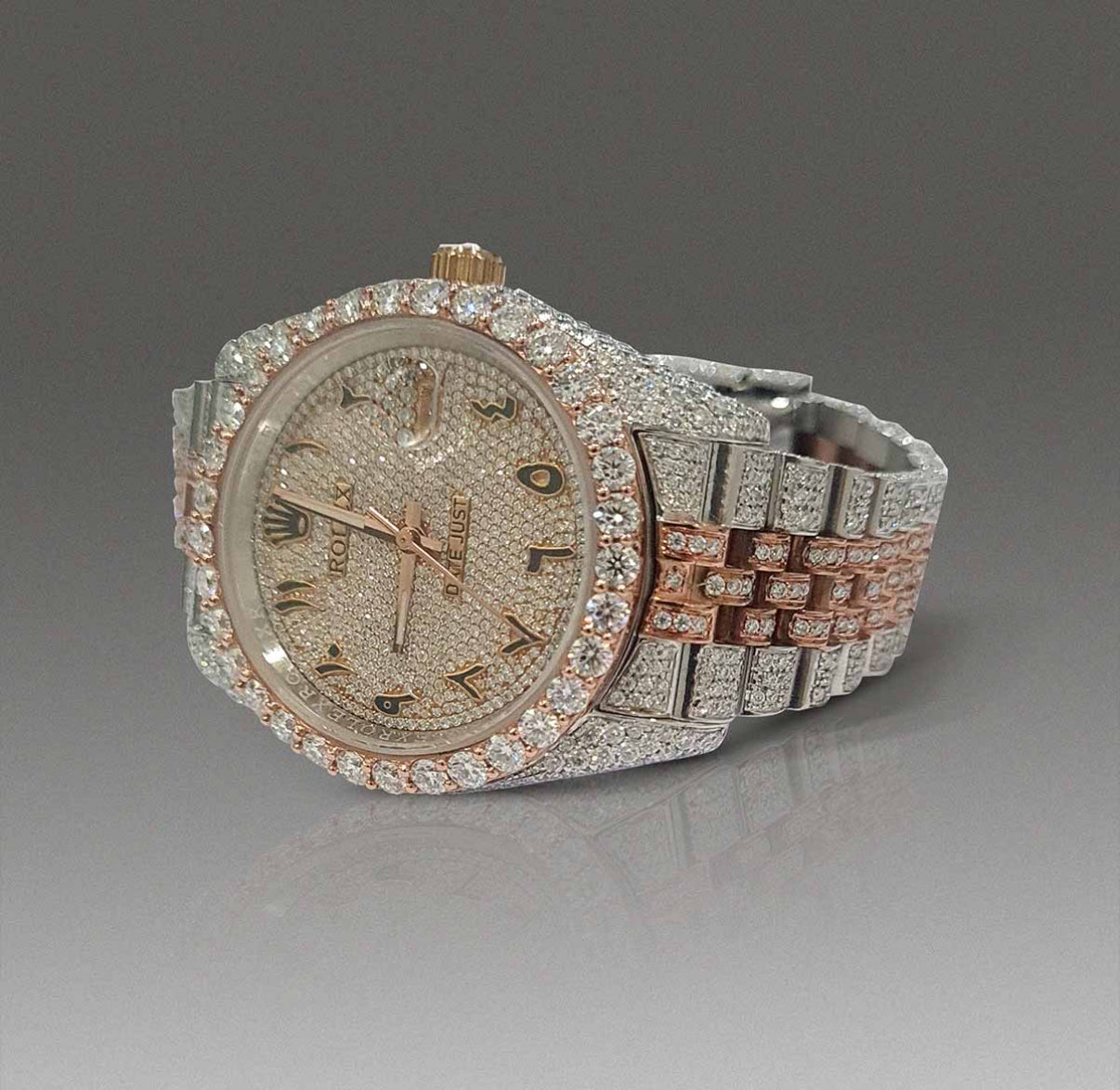 Rolex DateJust (THB fabriek met 6/10 originele onderdelen) - VVS Moissanite