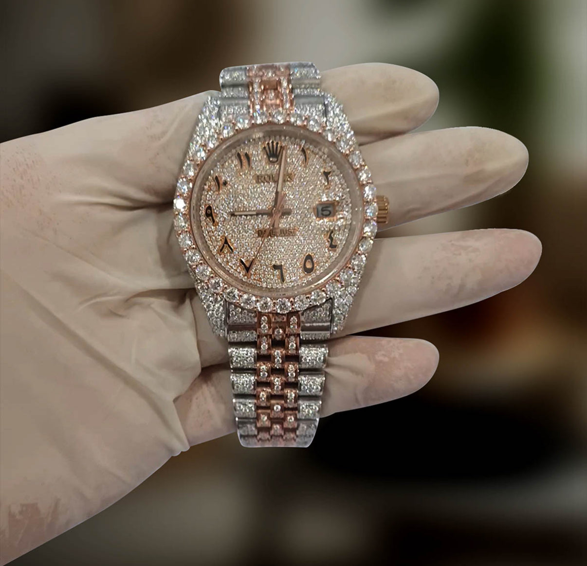 Rolex DateJust (THB fabriek met 6/10 originele onderdelen) - VVS Moissanite