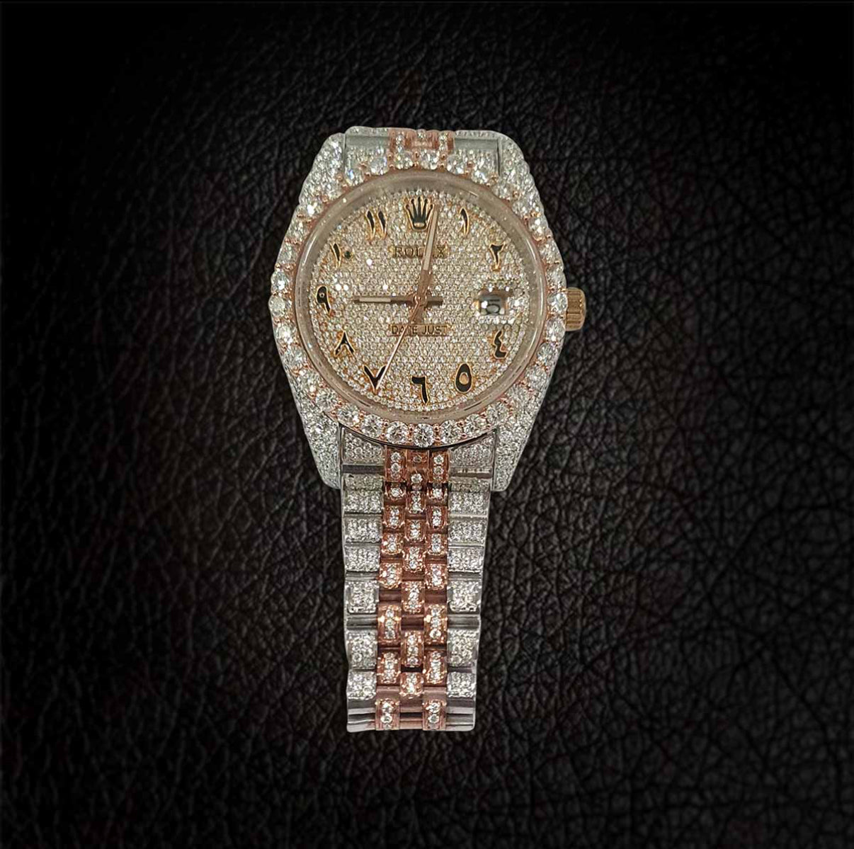 Rolex DateJust (THB fabriek met 6/10 originele onderdelen) - VVS Moissanite